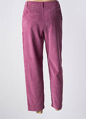 Pantalon chino fermeture zippée sous rabat boutonné taille normale violet MKT STUDIO femme