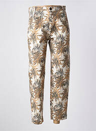 Pantalon chino tissage popeline taille normale beige MKT STUDIO femme