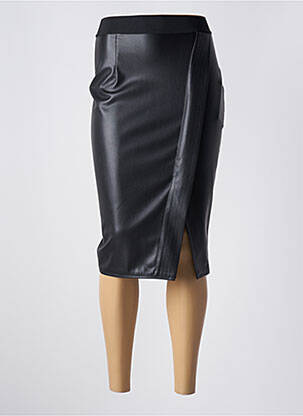 Jupe mi-longue taille haute noir SCHOOL RAG femme
