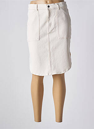 Jupe mi-longue taille haute beige ACQUAVERDE femme
