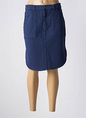 Jupe mi-longue taille haute bleu ACQUAVERDE femme
