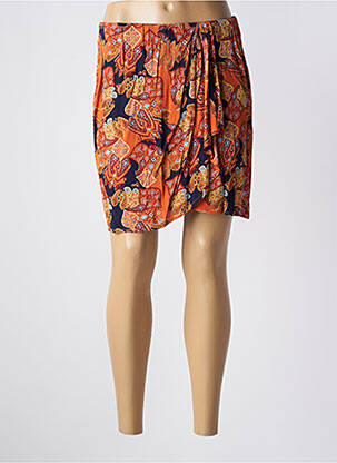 Jupe courte coupe droite orange ARTLOVE femme