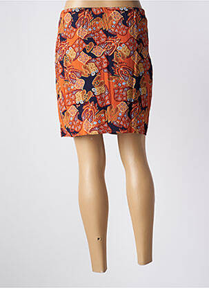 Jupe courte coupe droite orange ARTLOVE femme