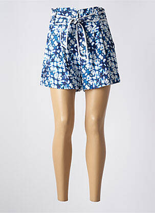 Short taille à pinces taille haute bleu SUNCOO femme