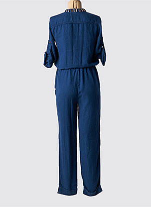 Combi-pantalon fermeture boutonnée sur le devant manches 3/4 bleu SCOTCH & SODA femme
