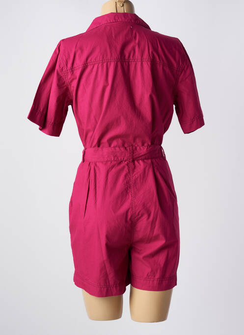 Combishort tissage popeline manches courtes rose MKT STUDIO femme