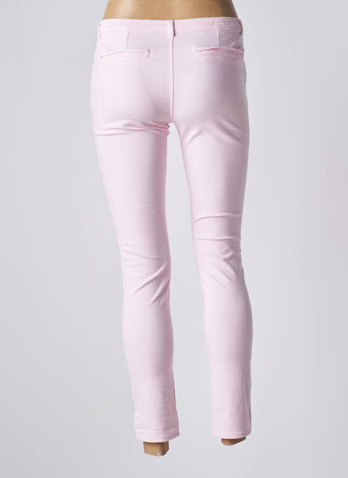 Pantalon chino rose SCHOOL RAG pour femme