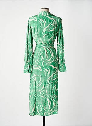 Robe longue manches longues manches longues vert SELECTED femme