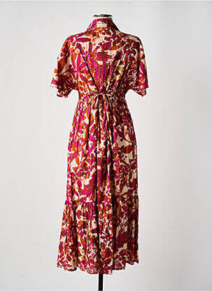 Robe longue manches courtes manches courtes violet MKT STUDIO femme