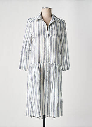 Robe mi-longue coupe évasée manches longues blanc SCOOTER femme