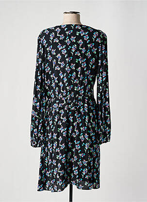 Robe mi-longue imprimé fleurs manches longues noir SCOTCH & SODA femme