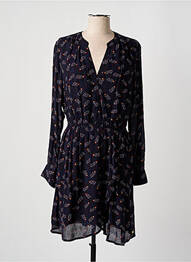 Robe mi-longue imprimé fantaisie manches longues noir SCOTCH & SODA femme