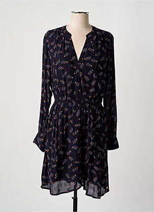 Robe mi-longue coupe évasée manches longues noir SCOTCH & SODA femme