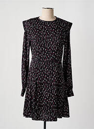 Robe courte fermeture zippée au dos manches longues noir SCOTCH & SODA femme
