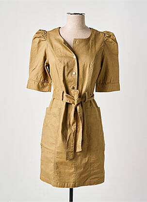 Robe courte manches courtes manches courtes beige SCOTCH & SODA femme