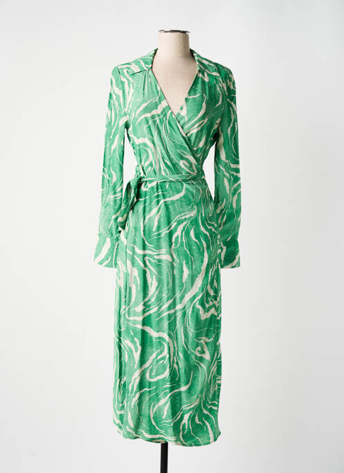 Robe longue manches longues manches longues vert SELECTED femme