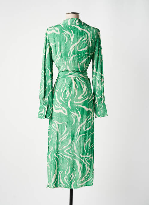 Robe longue manches longues manches longues vert SELECTED femme