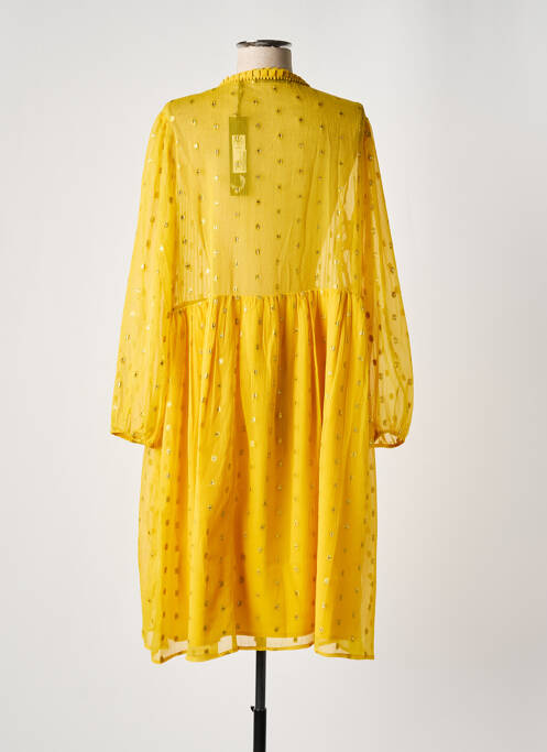 Robe mi-longue jaune SCHOOL RAG pour femme