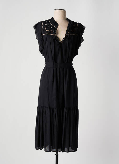 Robe mi-longue noir SUNCOO pour femme