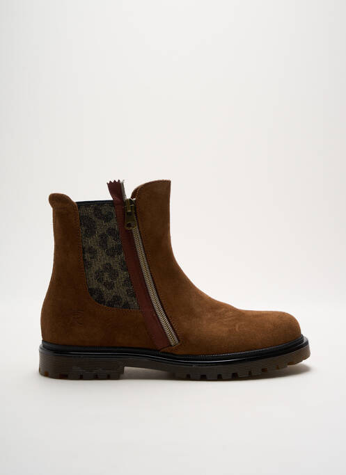 Bottines/boots semelle amovible talon bas marron FR fille