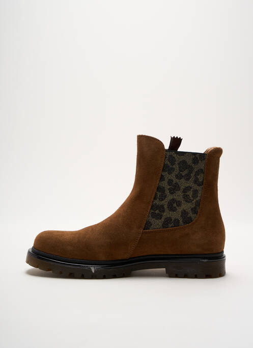 Bottines/boots semelle amovible talon bas marron FR fille
