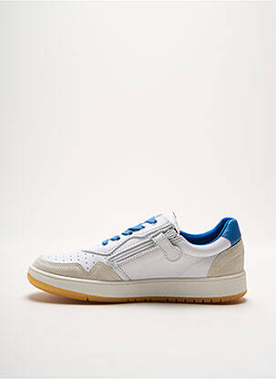 Baskets fermeture zip et lacets bout rond blanc ACEBOS homme