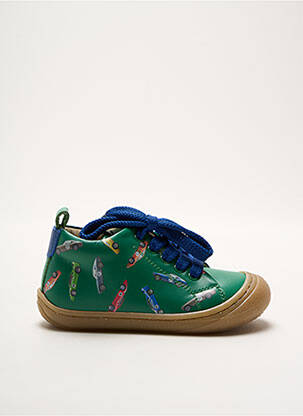 Baskets tissage satiné bout rond vert STONES AND BONES garcon