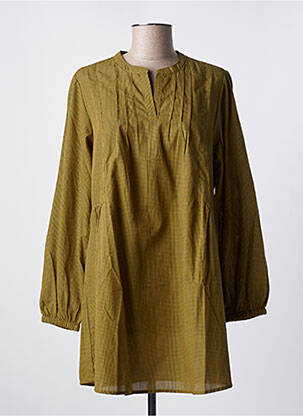 Robe courte manches longues manches longues vert CISO femme