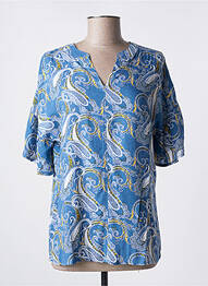 Blouse manches courtes manches courtes bleu JENSEN femme