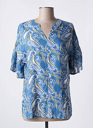 Blouse manches courtes manches courtes bleu JENSEN femme