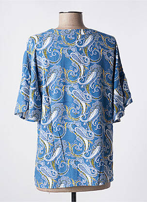 Blouse manches courtes manches courtes bleu JENSEN femme