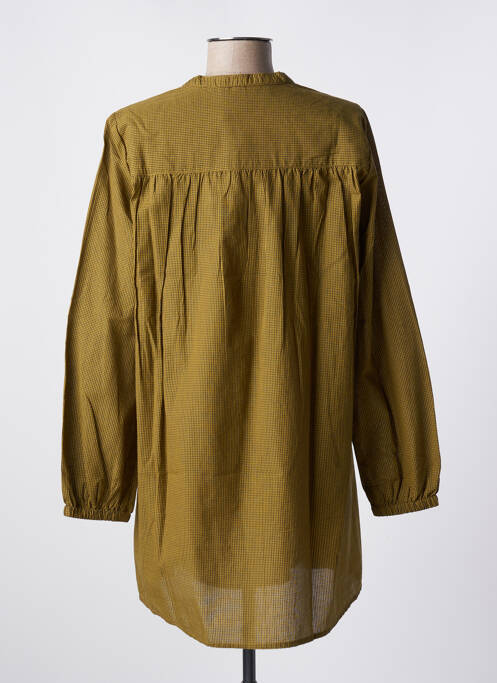 Robe courte coupe évasée manches longues vert CISO femme