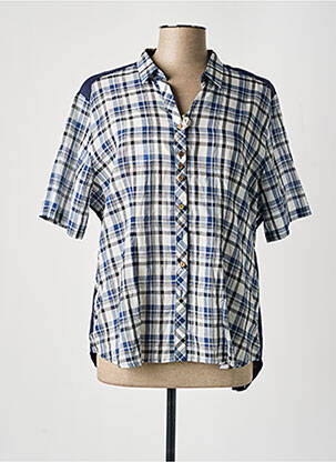 Chemisier manches courtes manches courtes bleu VLT'S BY VALENTINA'S femme