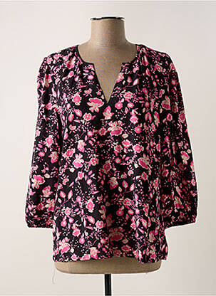 Blouse tissage popeline manches 3/4 rose B.YOUNG femme