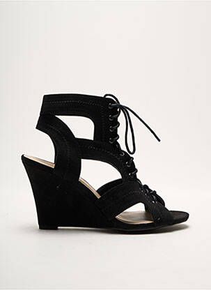Sandales/nu pieds talon compensé talon de 7 à 9cm noir JUSTFAB femme