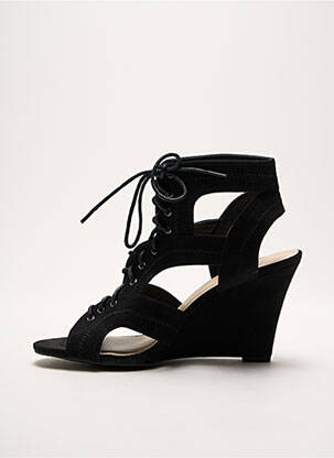 Sandales/nu pieds talon compensé talon de 7 à 9cm noir JUSTFAB femme