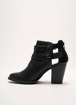 Bottines/boots matière lisse talon de 4 à 6cm noir JUSTFAB femme