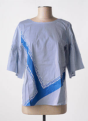 Blouse manches courtes manches courtes bleu MARELLA femme