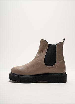 Bottines/boots matière lisse talon de 4 à 6cm beige ANNA VIRGILI femme