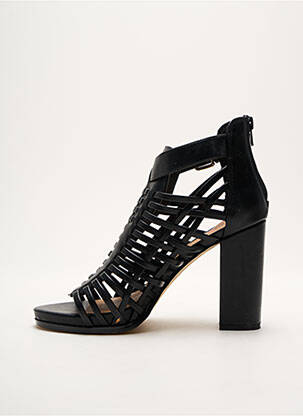 Sandales/nu pieds matière lisse talon de 7 à 9cm noir JUSTFAB femme