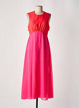 Robe longue coupe évasée sans manche rose VILAGALLO femme