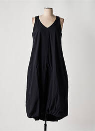 Robe mi-longue sans manche sans manche noir ORTO BOTANICO femme