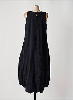 Robe mi-longue sans manche sans manche noir ORTO BOTANICO femme