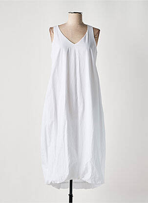 Robe mi-longue sans manche sans manche blanc ORTO BOTANICO femme