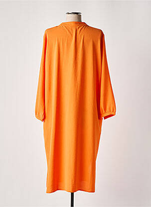 Robe mi-longue coupe fluide manches longues orange ESCORPION femme