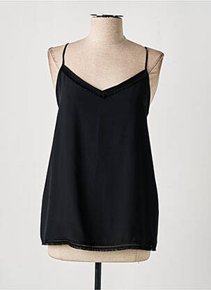 Top manches bretelles ajustables fines bretelles noir LUISA CERANO femme