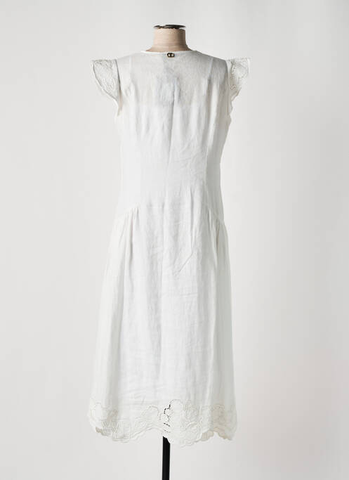 Robe longue manches courtes manches courtes blanc TWINSET femme