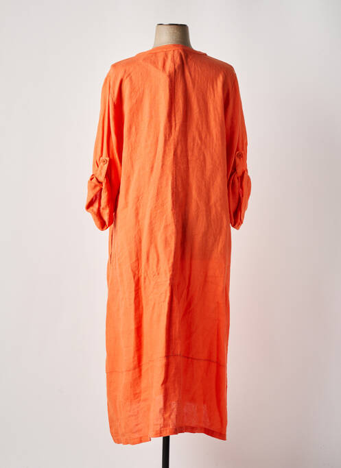 Robe longue orange ORTO BOTANICO pour femme