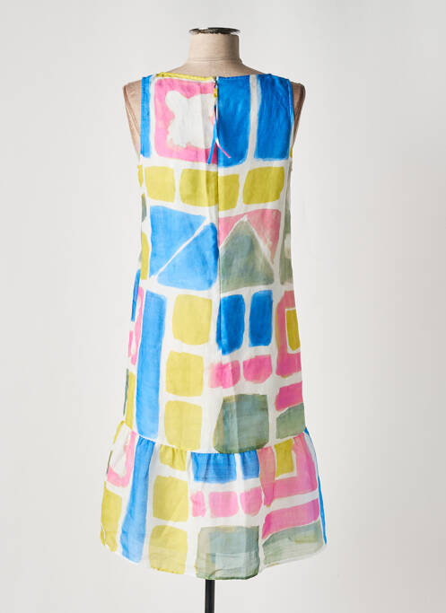 Robe mi-longue blanc LUISA CERANO pour femme