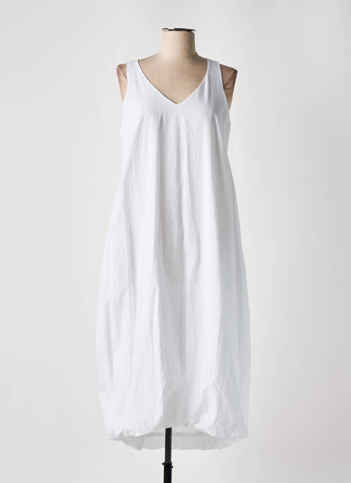 Robe mi-longue blanc ORTO BOTANICO pour femme